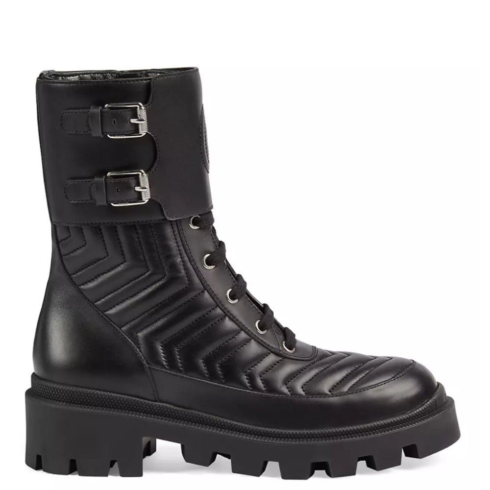 GUCCI FRANCES platform combat boot NEW